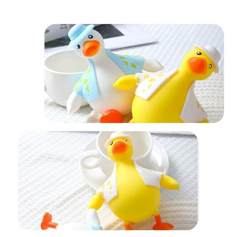 New Duck Shape Slow Rising Cartoon Squeeze Toy Tpr Slow Rebound Stress Relief Ball - Reusable Soft Toy For Adults And Children
