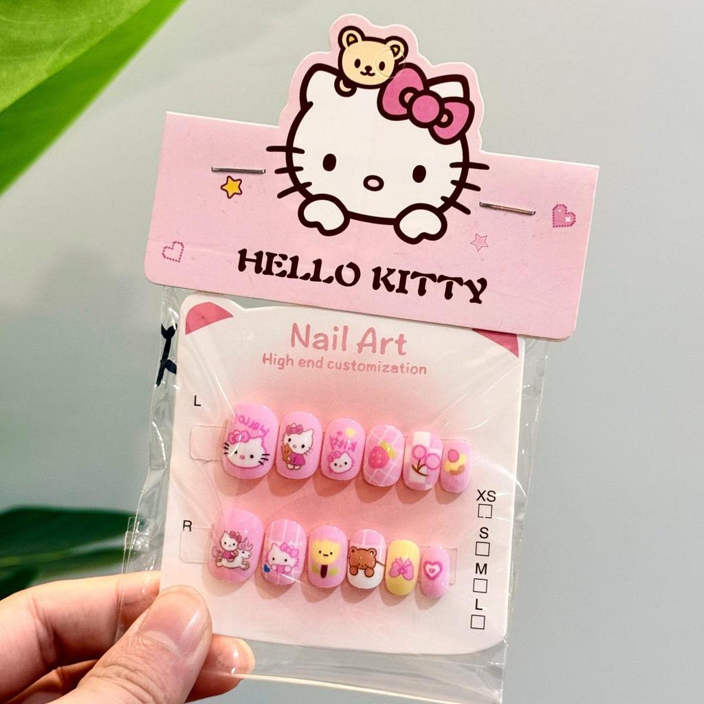 Sanrio Cute Kawaii Cartoon Nail Tips for Kids: My Melody, Hello Kitty, Kuromi
