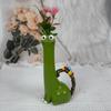 Süße Katze Blumenvase Langhalsige Kreative Cartoon-Katzenvase Handgefertigte Vase Ornamente Wohnzimmer