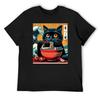 Katzen Ramen Japanisch Lustige Grafik T-Shirts Kawaii Katze Anime Liebhaber T-Shirt Kleidung anime kleidung für männer