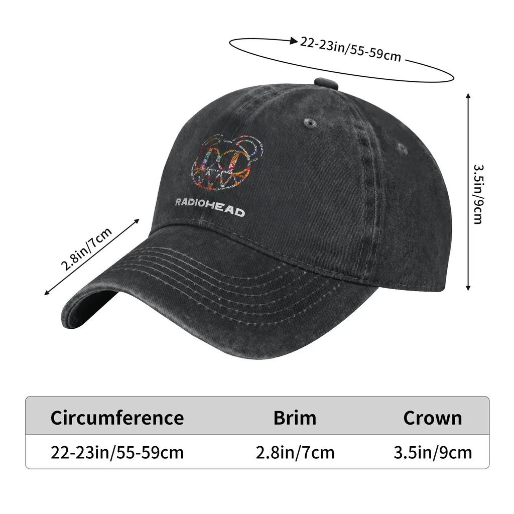 Radiohead logo Printed Caps Men Women Cotton  Trucker Hat Daily Wear Baseball Cap Adjustable