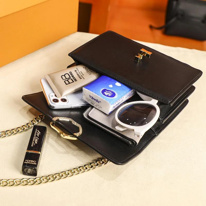 Vintage Women Shoulder Bag PU Leather Female phones Crossbody Bag 2026 new Ladies chain flap Bag small brand design handbag