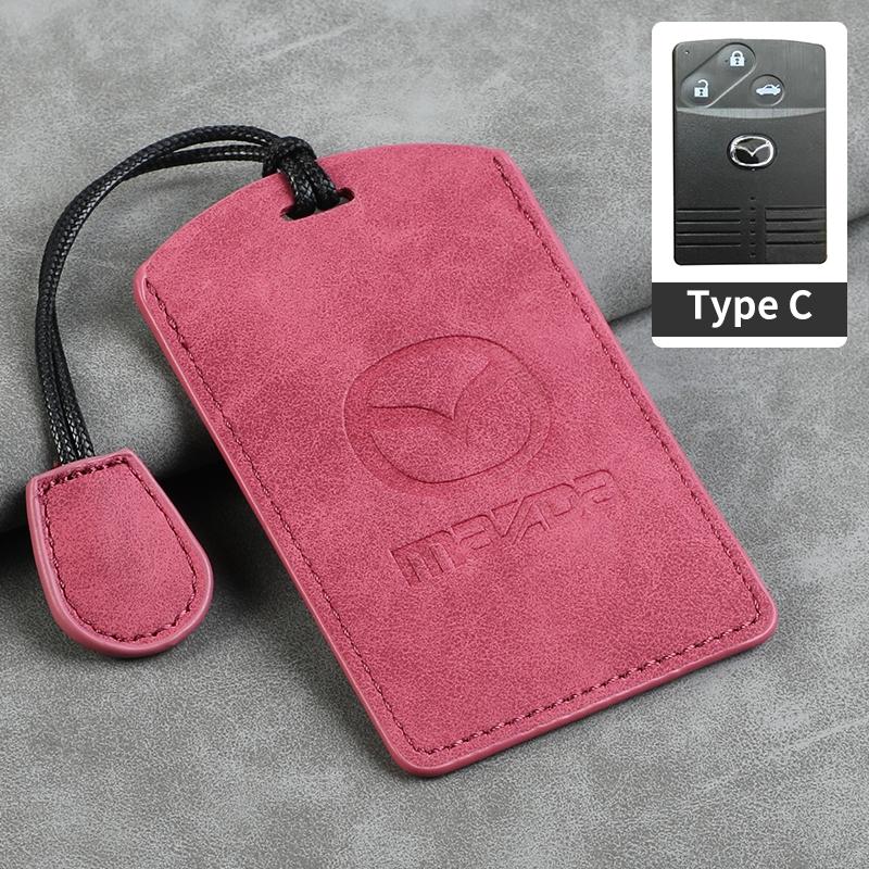 Leather Car NFC Cards Key Bag For Mazda 2 3 6 Atenza Axela Demio CX5 CX-3 CX7 CX9 2015 2016 2017 2018 2019 Auto Keychain