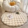 Luxury Cream Faux Fur Rug, 39.37" Round Plush Mat. Cozy & Soft Polyester for Living Room, Bedroom. Machine Washable. Shop Now!