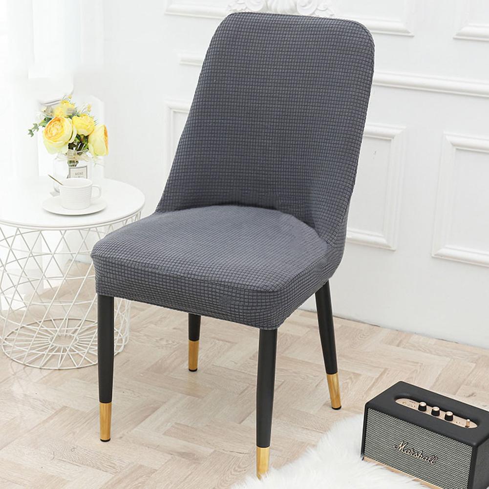 

Stretch Washable Removable Chair Seat Covers Seat Protector For Ceremony Banquet Wedding dark greyconventional#0
