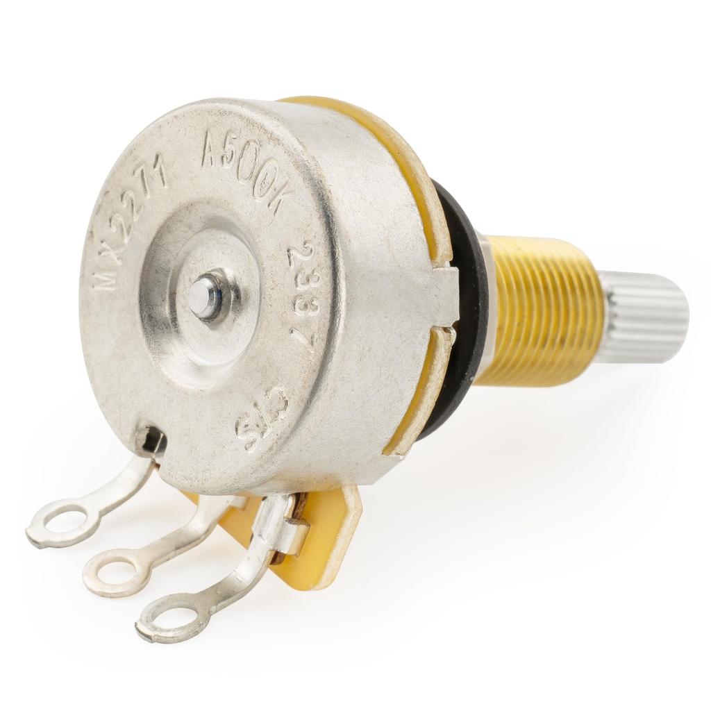CTS 450 A500K Long Split Shaft Potentiometer for Electric Guitar and Bass Pot, 3/4" 10% A-Curve