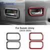Real Soft Carbon Fiber Door Inner Handle Frame Trim for Suzuki Jimny LHD RHD 2019 2020 2021-2025 Interior Sticker Accessories