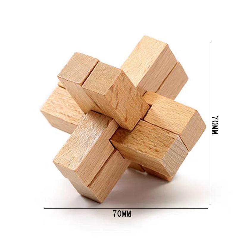 Luban Lock Puzzle Unlock Interlock Game IQ Test Wooden Brain Teasers For Adults Kids Logic Smart Mind Challenge Educational Toys
