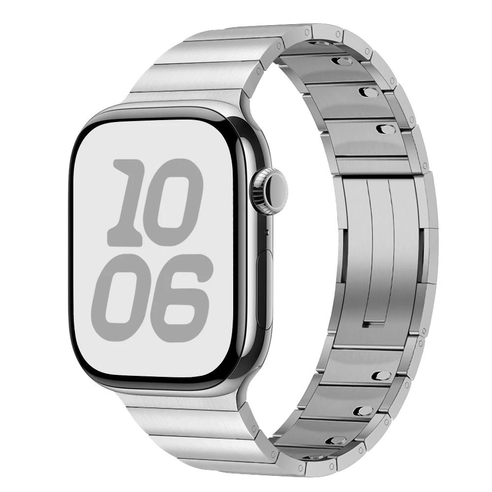 Stainless Steel Band for Apple Watch Series 10 46mm 42mm Metal Strap Bracelet IWatch 9 8 7 6 5 Ultra2 49mm 45mm 44mm 38 40 41mm