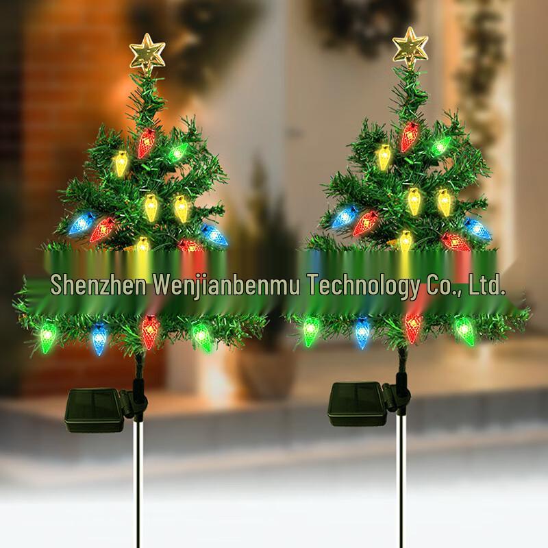 Outdoor Solar Christmas Tree Stake Light