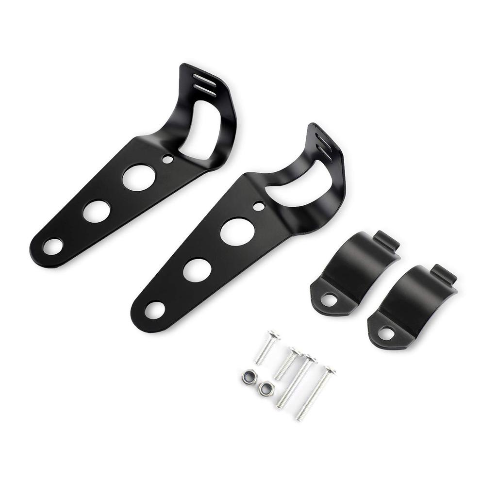 Bruce & Shark Headlight Mounting Bracket Stay for Honda Suzuki Yamaha Universal Universal Black