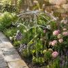 Natural Growth Support for Green Plants Vintage Umbrella Garden Trellis, Metal Climbing Plant Support, Shape Trellis Vines Roses Clematis, Patio