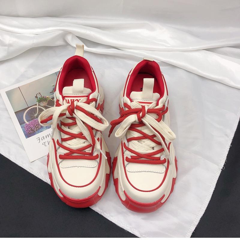 Fashion 2024 New Women's Casual Sports Shoes Comfortable Thick Bottom Outdoor Running Vulcanized Shoes Women's Casual Sports Shoes