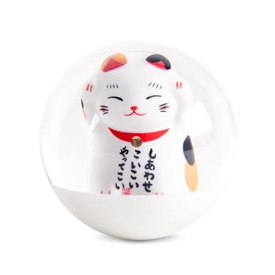MUTEKI Maneki Maneki Neko Shift Knob, Cute, Round Gear Knob, MT Car, AT Car,