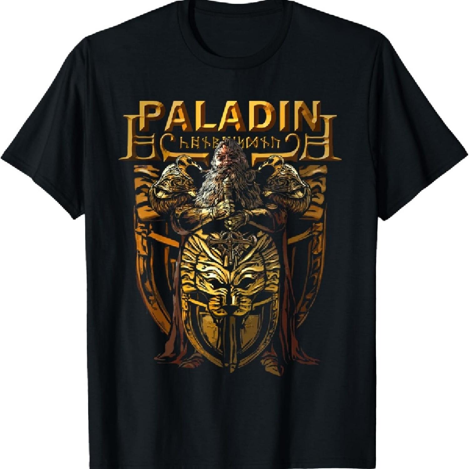 

Dwarven Paladin, Dwarf Knight, Tabletop RPG Fantasy Gamers T-Shirt XXXXXL чорний