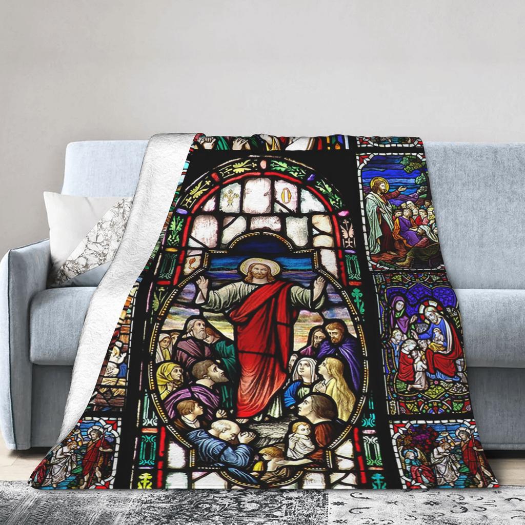 Christian Divine Mercy Flannel Blankets Jesus I Trus In You Custom Throw Blanket for Sofa Bedding Lounge 200x150cm Bedspreads