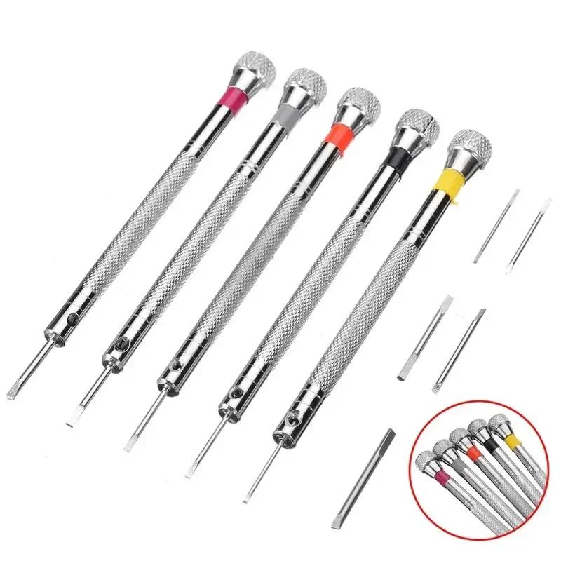 0.8-1.6mm Steel Screwdriver for Watch Repairing Portable Watch Tools Band Removal with Mini Link Pins Watchmaker Tools Kits