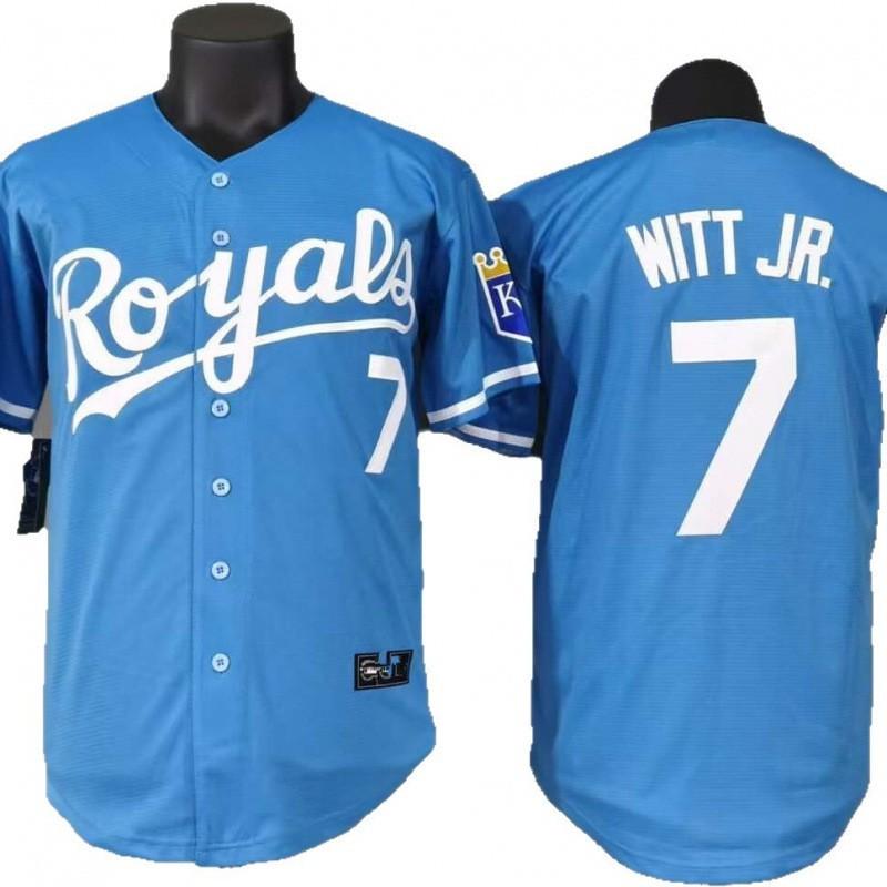 Embroidered Baseball Jersey Royal Blue Team Uniform Size S To XXXL Fans Sports Enthusiasts