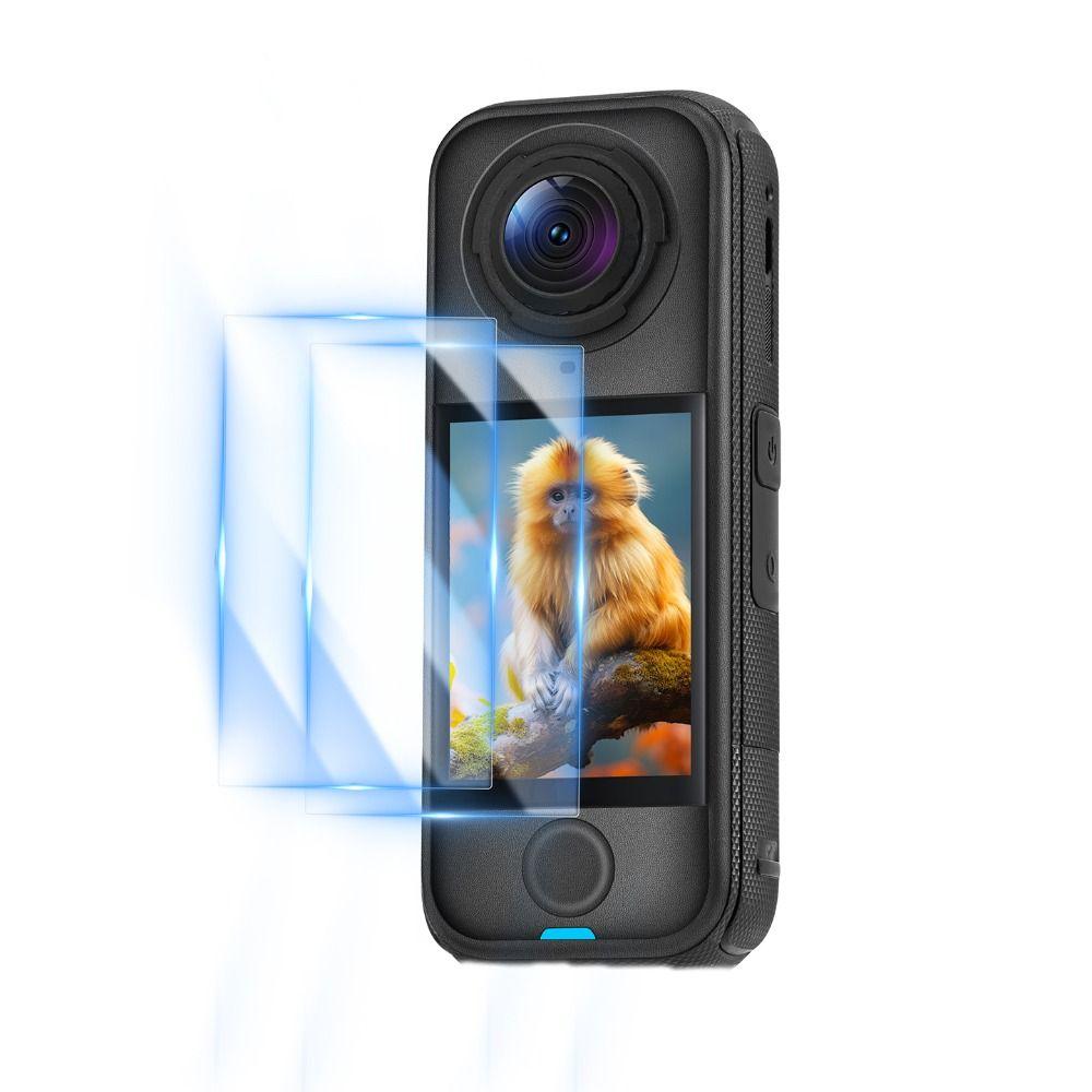 2Pcs Tempered Glass Protective Films Screen Protector for Insta360 X4 Air Action Camera Accessories