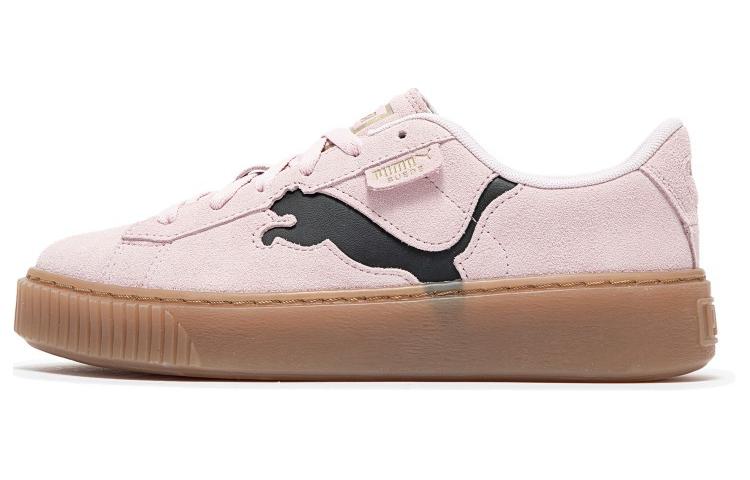 PUMA Suede Platform Shoes  Pink Black Gum  Women s 397233-05 35.5