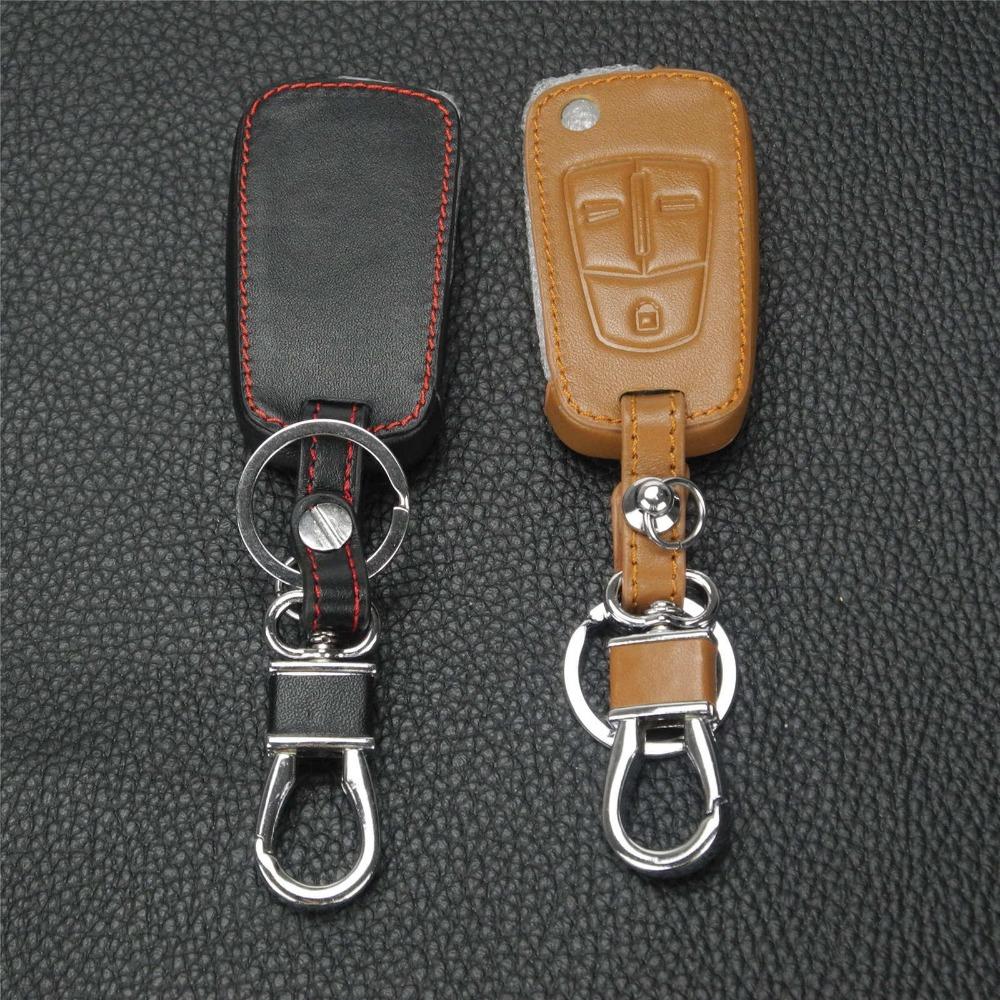 Jingyuqin 2/3 Tasten Fernbedienung Leder Auto Schlüsselhülle Für Opel Vectra Antigo Omega Suprema Agile Montana Vauxhall Corsa Astra Signum