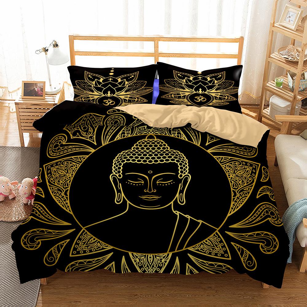 Bedclothes Buddha Duvet Set Bed Bedding Home Comforter Bedding Set Luxury King Size Bedding Set Housse De Couette (no Bed Sheet)