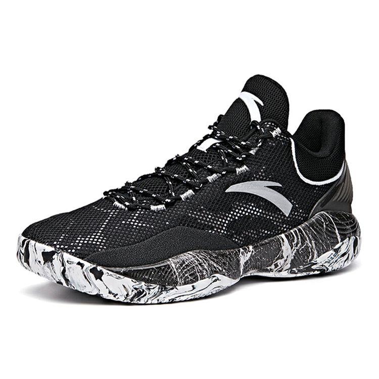 Anta Graffiti Performance Shock Absorbing Durable Low Top Basketball Shoes Men Sneaker Black 112031605-2