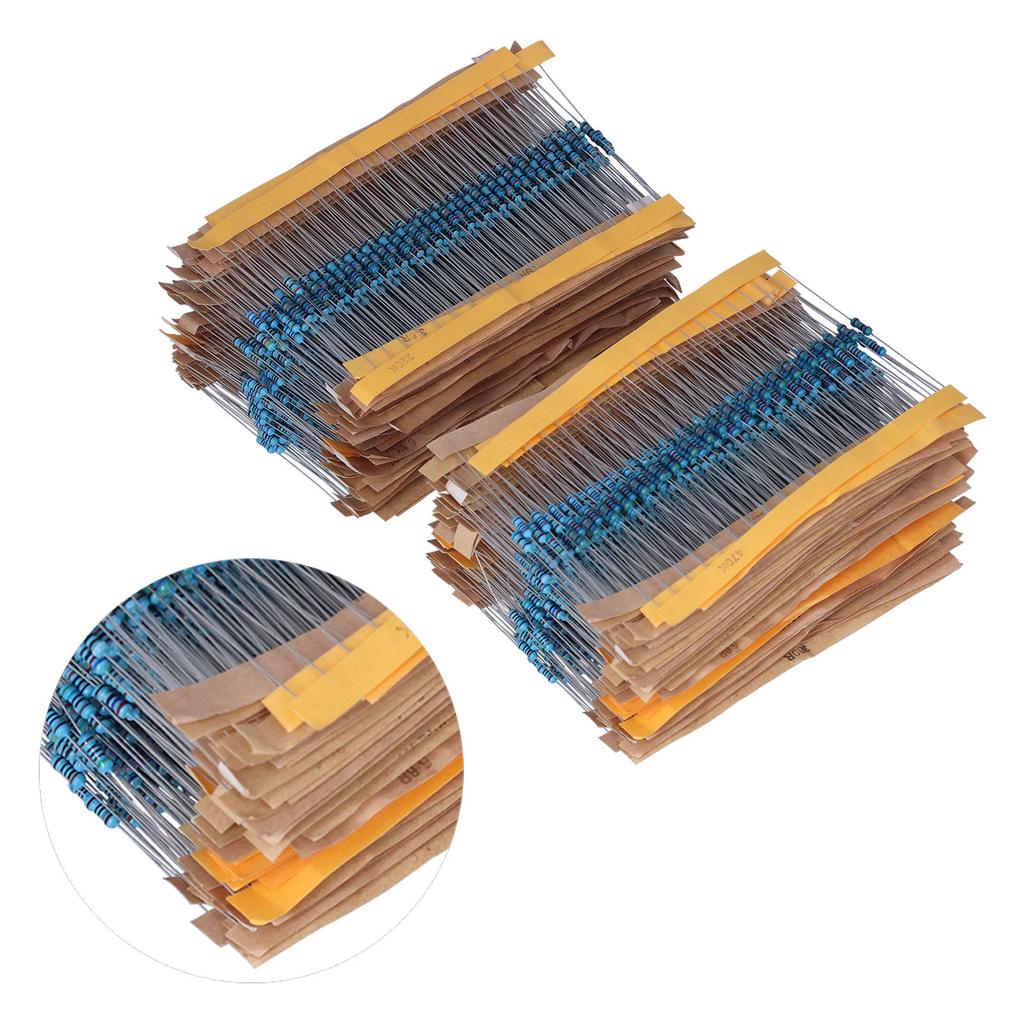 Kit Asortiment Rezistoare 2600 Buc Film Metalic 1R Ohm 3M Ohm 14W Rezistență Accesorii Electronice