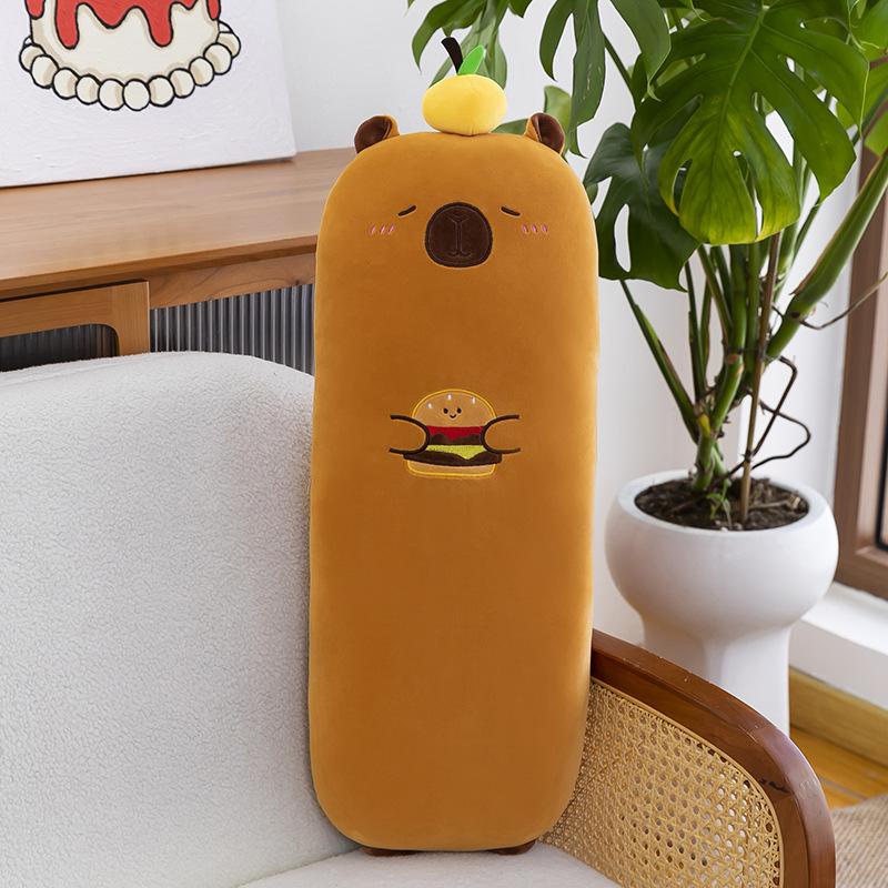 

Креативная длинная подушка-капибара для сна с ногами и подушками, милые цилиндрические подушки на кровати, можно отстегнуть и постирать 50cm 0.28kg