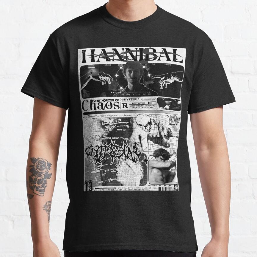 Dr. Lecters Gourmet-Dinner Hannibal Schweigen der Lämmer 100% Baumwolle Rundhals Lecter Mads Horror Hannigram T-Shirt für Männer