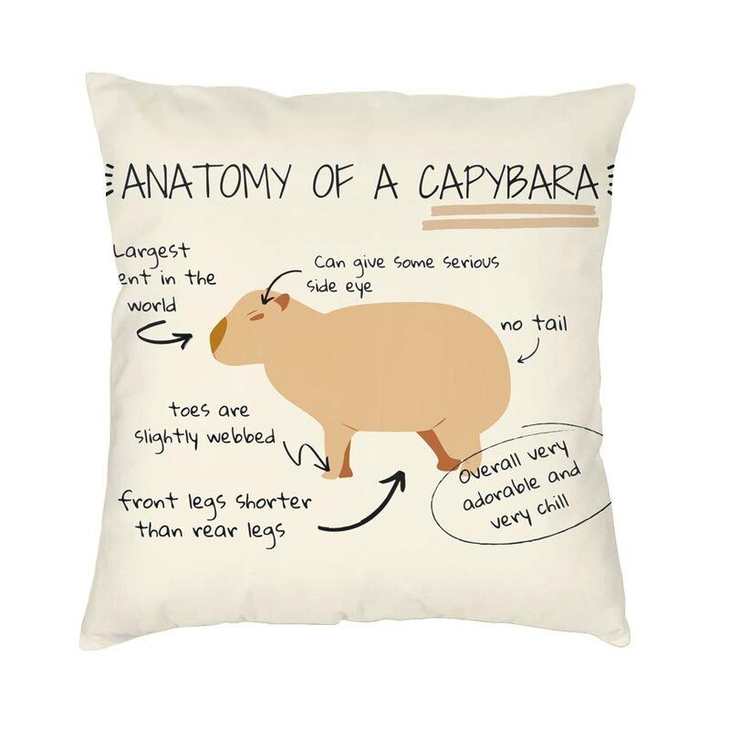 Chilling Capybara Cushion Cover Sofa Decoration Square Throw Pillow Cover 45x45cm