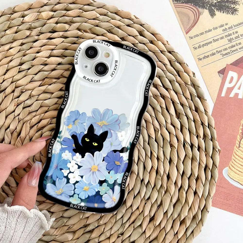 

Van Gogh Black Cat Oil Painting Phone Case for iPhone 15 13 12 11 14 Pro Max Mini 7 8 Plus X XS XR Soft Transparent Cover Fundas iPhone 7 8 SE2