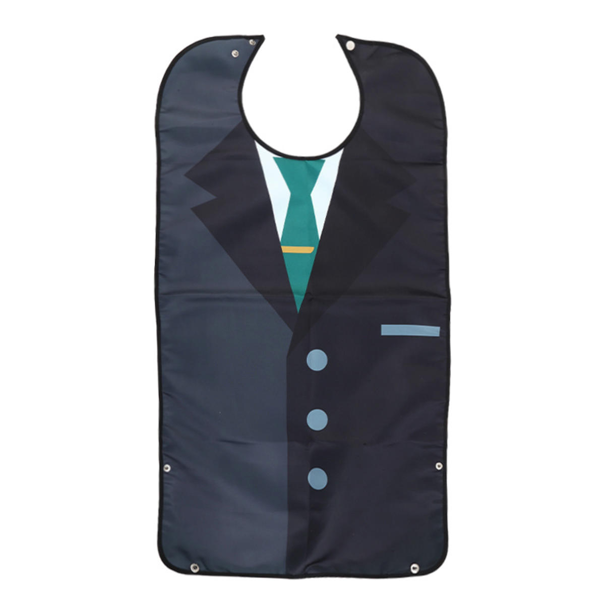 

1 шт. Водонепроникний нагрудник для дорослих для їжі Фартух, що миється, Багаторазовий захисний захисний одяг із ловцем крихт для літніх чоловіків, жінок, старших Green tie