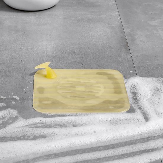 Silicone Floor Drain Cover Whale Tail Deodorizing Easy To Handle Transparent Pad Floor Drain Cover