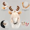Plush Antler Headband Cute Festive Design Deer Ear Hairpiece Universal Fit Comfortable To Wear Reindeer Hair Hoop Holiday Party