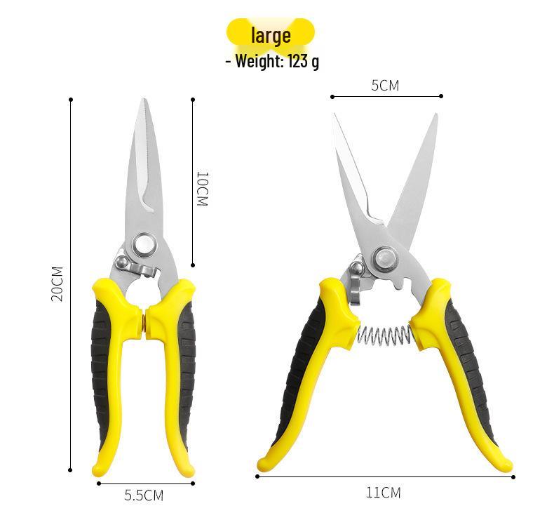 Industrial Multi-Functional Shears for Sheet Metal, Integrated Ceiling, and Wire Cutting