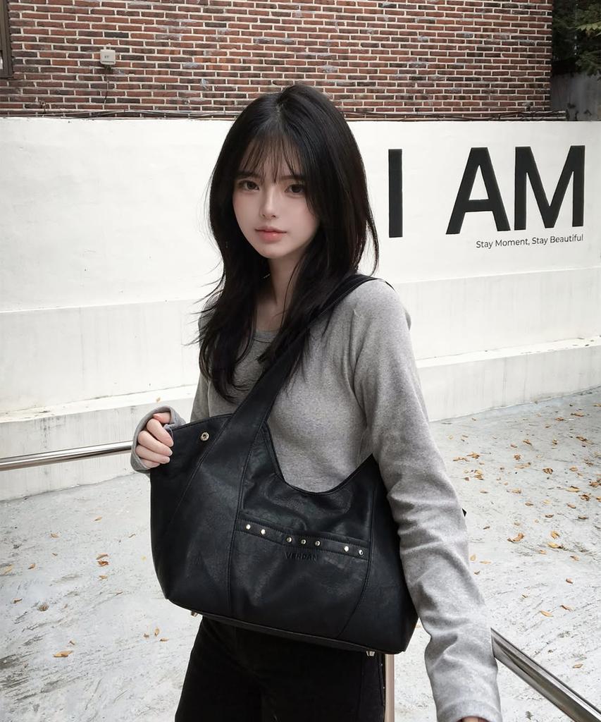 Verdan Aube Soft Shopper Bag_Black