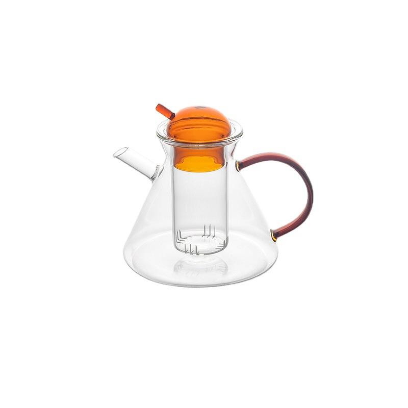 Set da Tè di Lusso Nordico in Vetro Stile Danese Teiera Fiori Inglesi Macchina da Caffè Bollitore da Tè Faz