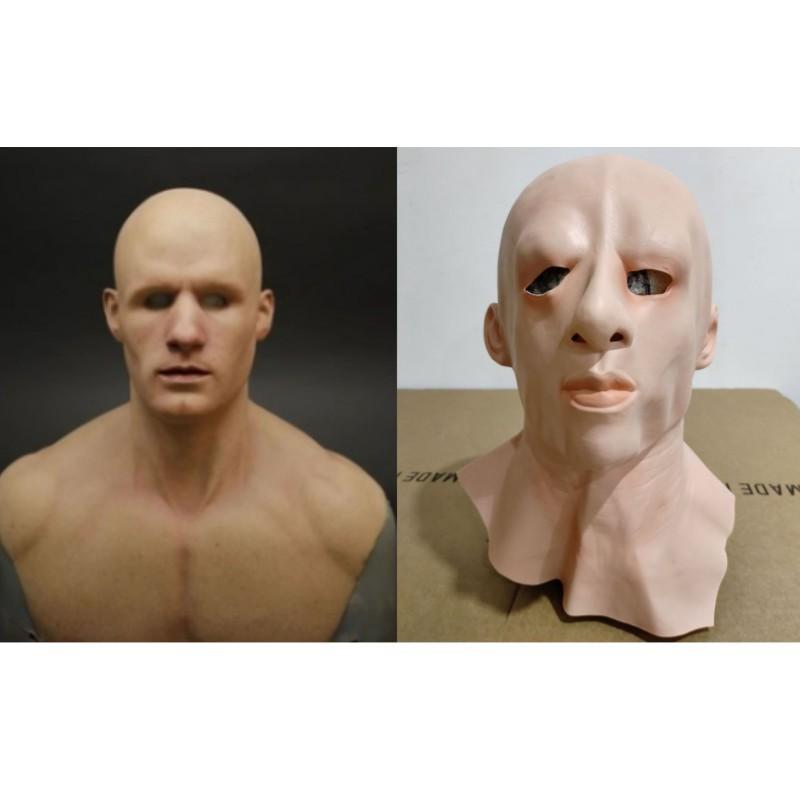 Halloween new product: Old man mask, old lady headgear costume props, latex bald head cover