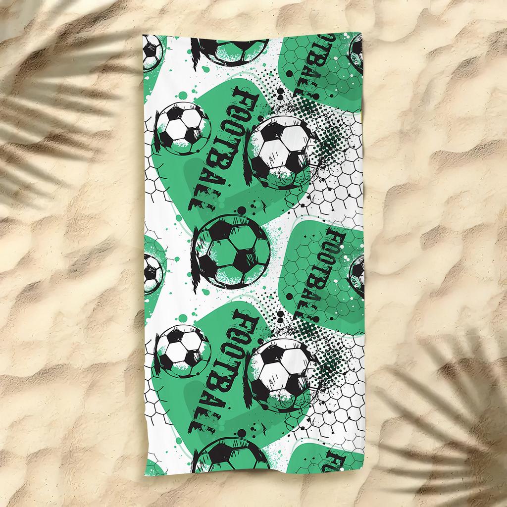 Nuovo Asciugamano da Spiaggia Calcio a Tema Calcio Asciugamano da Bagno in Microfibra per Adulti Asciugamano Rapida Asciugatura da Mare