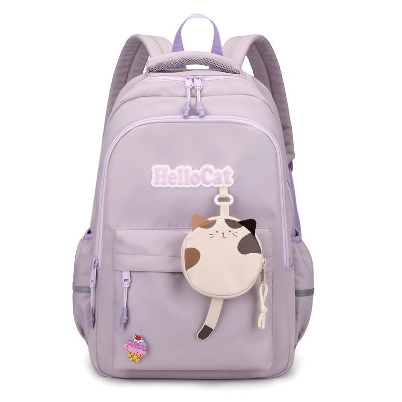 Schoolbag Girl's Nylon Colorblock Backpack