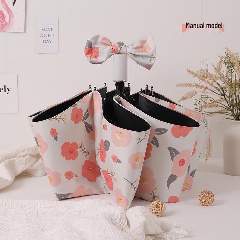 HANDUNYOU Oil Painting All-Weather Folding Umbrella