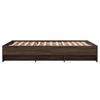 Bed Frame Without Mattress Brown Oak Look 120 X 200 Cm Engineered Wood