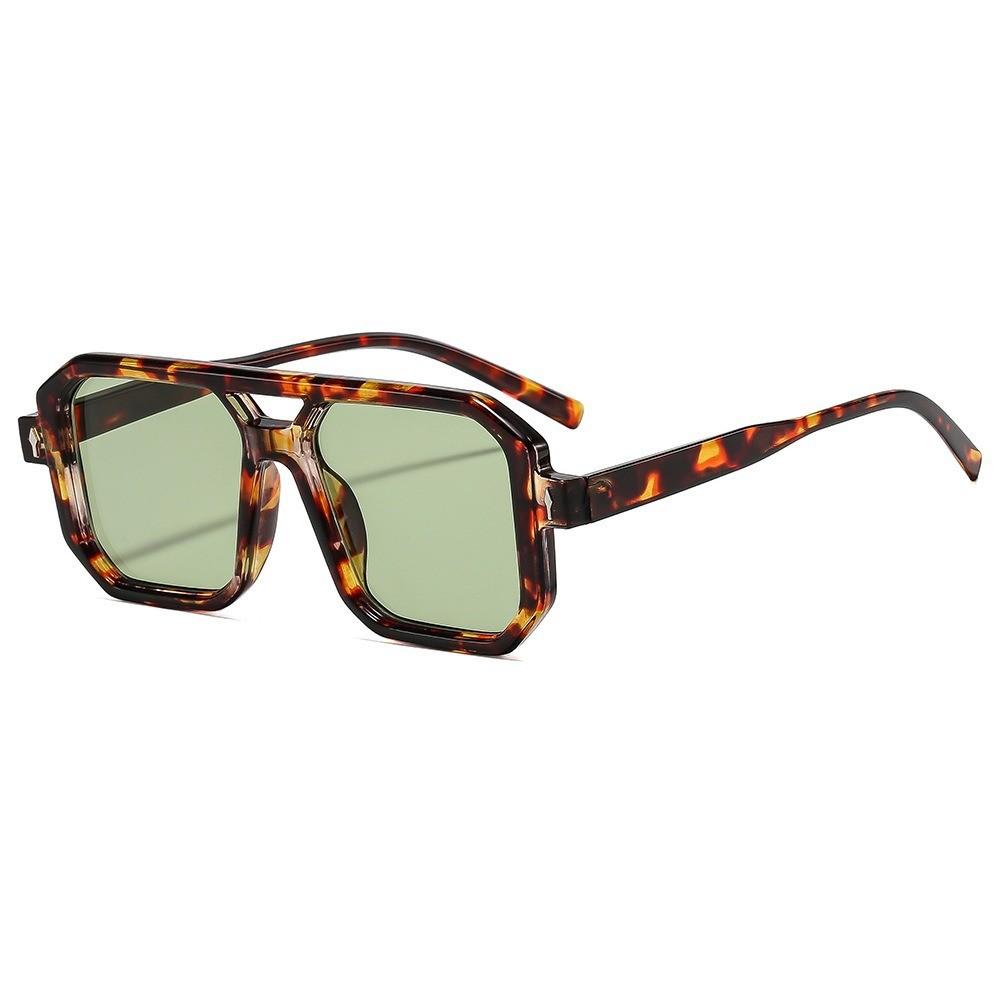 Retro Pilot Sunglasses For Men Women Uv400 Black Fullframe Stylish Outdoor Travel Flower GreenLens