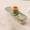 3 in 1 Ginger Garlic Grinder with Stainless Steel Blades Non Slip Handle for Kitchen Slicing Dicing Grinding Home Use