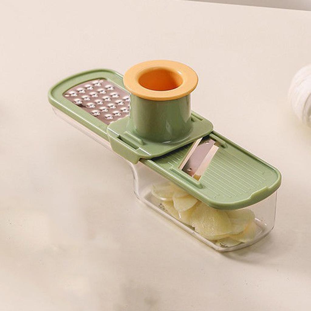 3 in 1 Ginger Garlic Grinder with Stainless Steel Blades Non Slip Handle for Kitchen Slicing Dicing Grinding Home Use