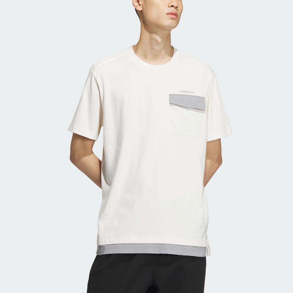 Adidas Originals Trefoil Short Sleeve Graphic Tee With Three-Stripe Colorblock Design Men Tops Pink White IT9361