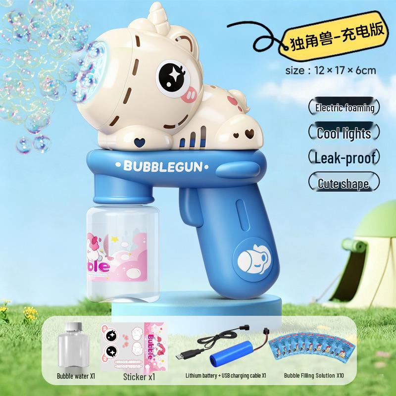 Automatic Cartoon Elephant Bubble Machine - Handheld Blower with Solution for Kids, Boys & Girls
