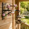 Decorative Garden Wall Mount Swing Angel Plant Hanger Cute Girl Bracket Small Space Hanger Metal Hook for Hanging Flower Basket Bird Feeder
