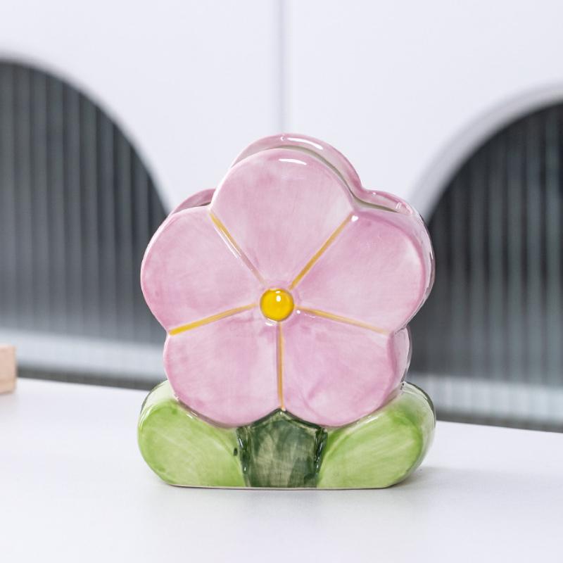 Tulpe Blume Make-up Pinsel Aufbewahrungseimer Büro Pinselhalter Schlafzimmer Schreibtisch Aufbewahrung Dekorative Ablage Ornament